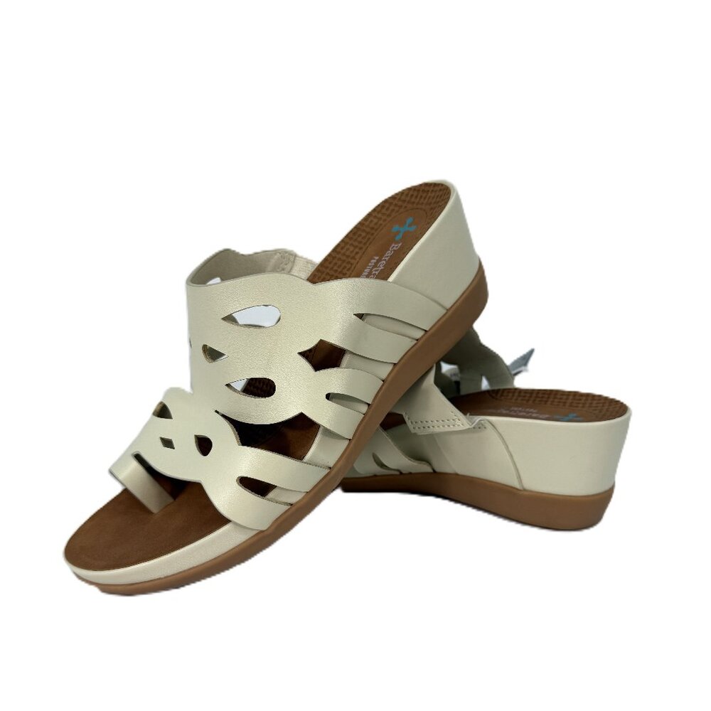 BareTraps Womens DEMETRA Faux Leather Slip On Slide Sandals Size 7.5
